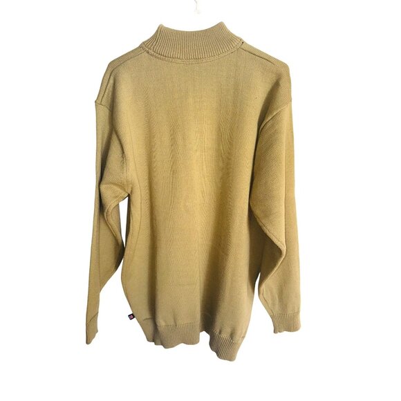Polo Ralph Lauren Mens Preppy Oversized Tan M Turtleneck Sweater Embroidered Cit - Picture 2 of 7